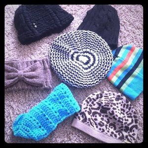 Bundle of beanies and headbands